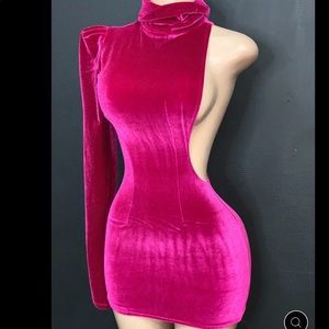 Hot pink dress